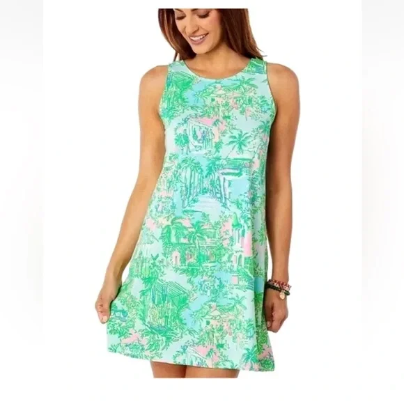 NWOT | Lilly Pulitzer | XS | Kristen Swing Dress | Lilly Loves Palm Beach - Picture 9 of 12